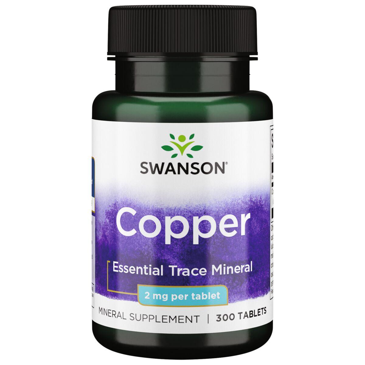 Swanson Premium Copper Vitamin 2 mg 300 Tabs