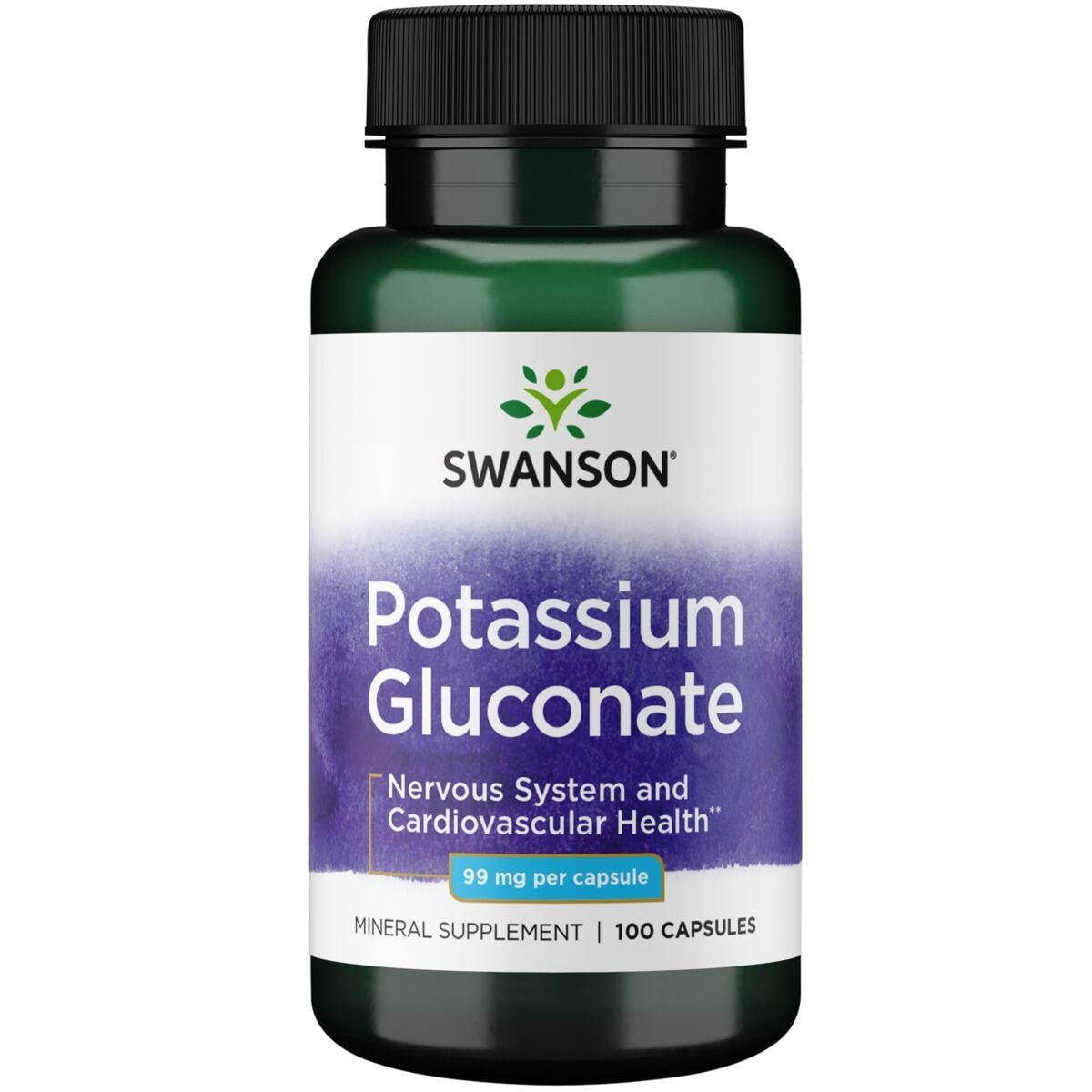Swanson Premium Potassium Gluconate Vitamin 99 mg 100 Caps