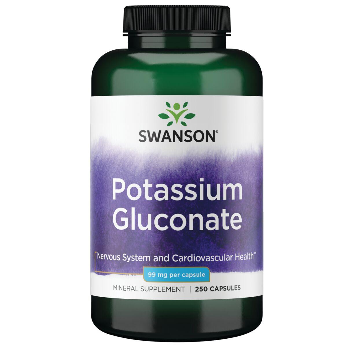 Swanson Premium Potassium Gluconate Vitamin 99 mg 250 Caps