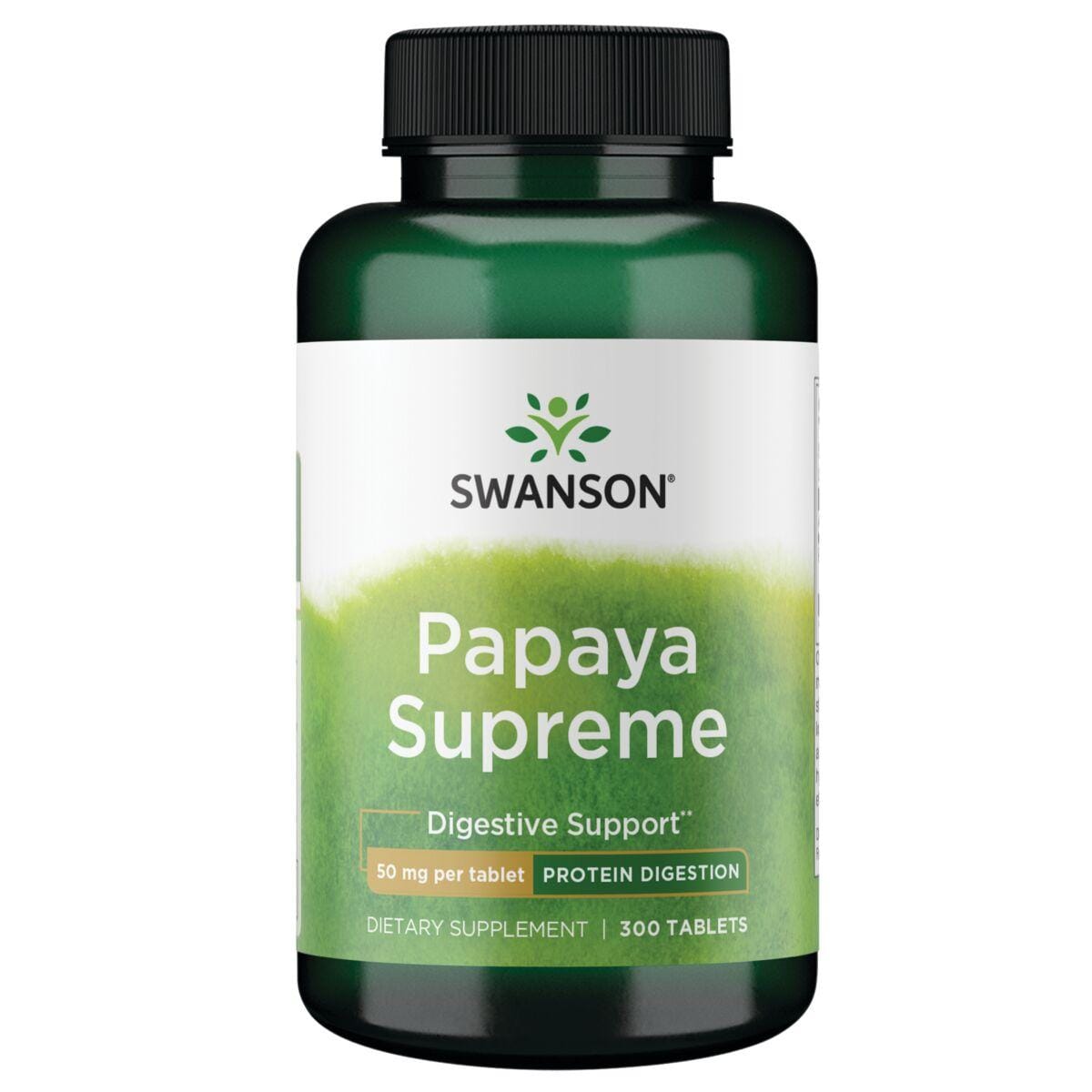 Swanson Premium Papaya Supreme Supplement Vitamin 50 mg 300 Tabs