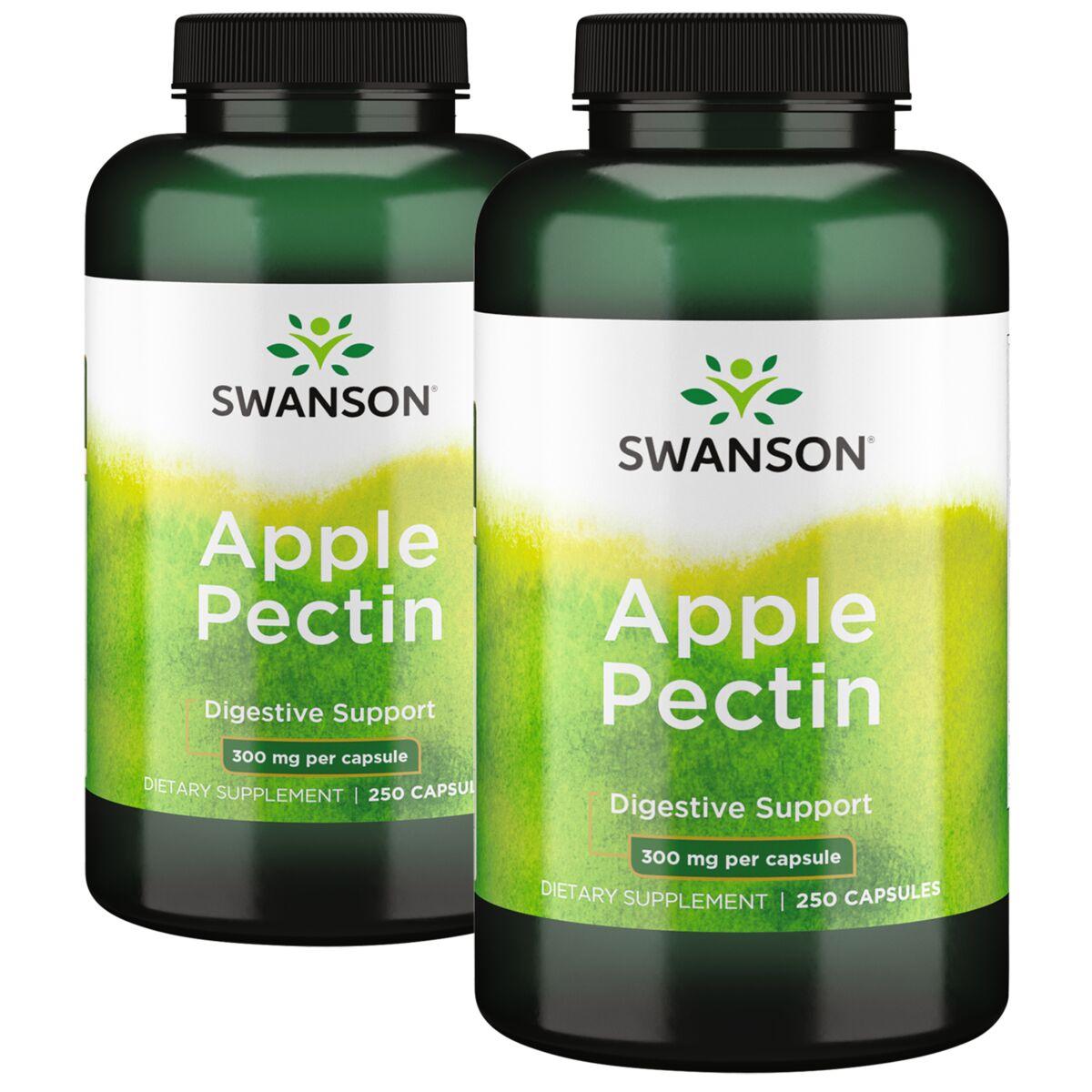 Swanson Premium Apple Pectin - 2 Pack Supplement Vitamin 300 mg 250 Caps Per Bottle