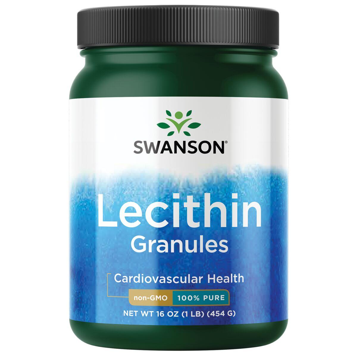 Swanson Premium Lecithin Granules - Non-Gmo 100% Pure Supplement Vitamin 16 oz Granules