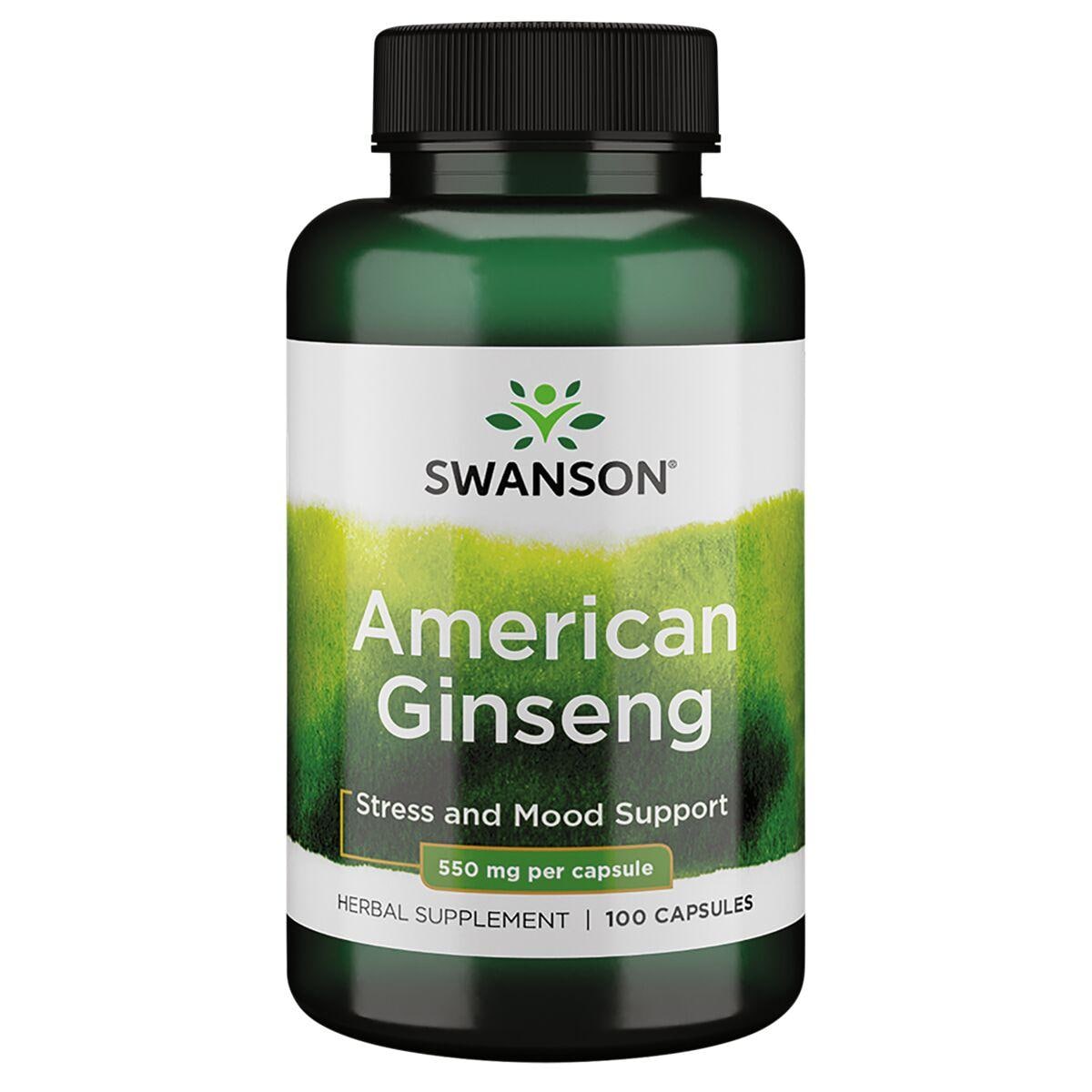 Swanson Premium American Ginseng Vitamin | 550 mg | 100 Caps