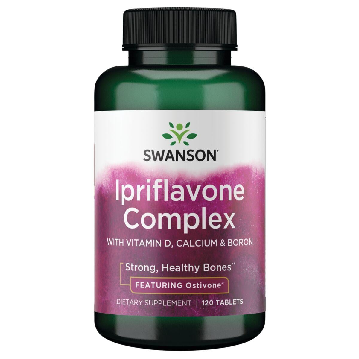 Swanson Premium Ipriflavone Complex - Featuring Ostivone Supplement Vitamin | 120 Tabs