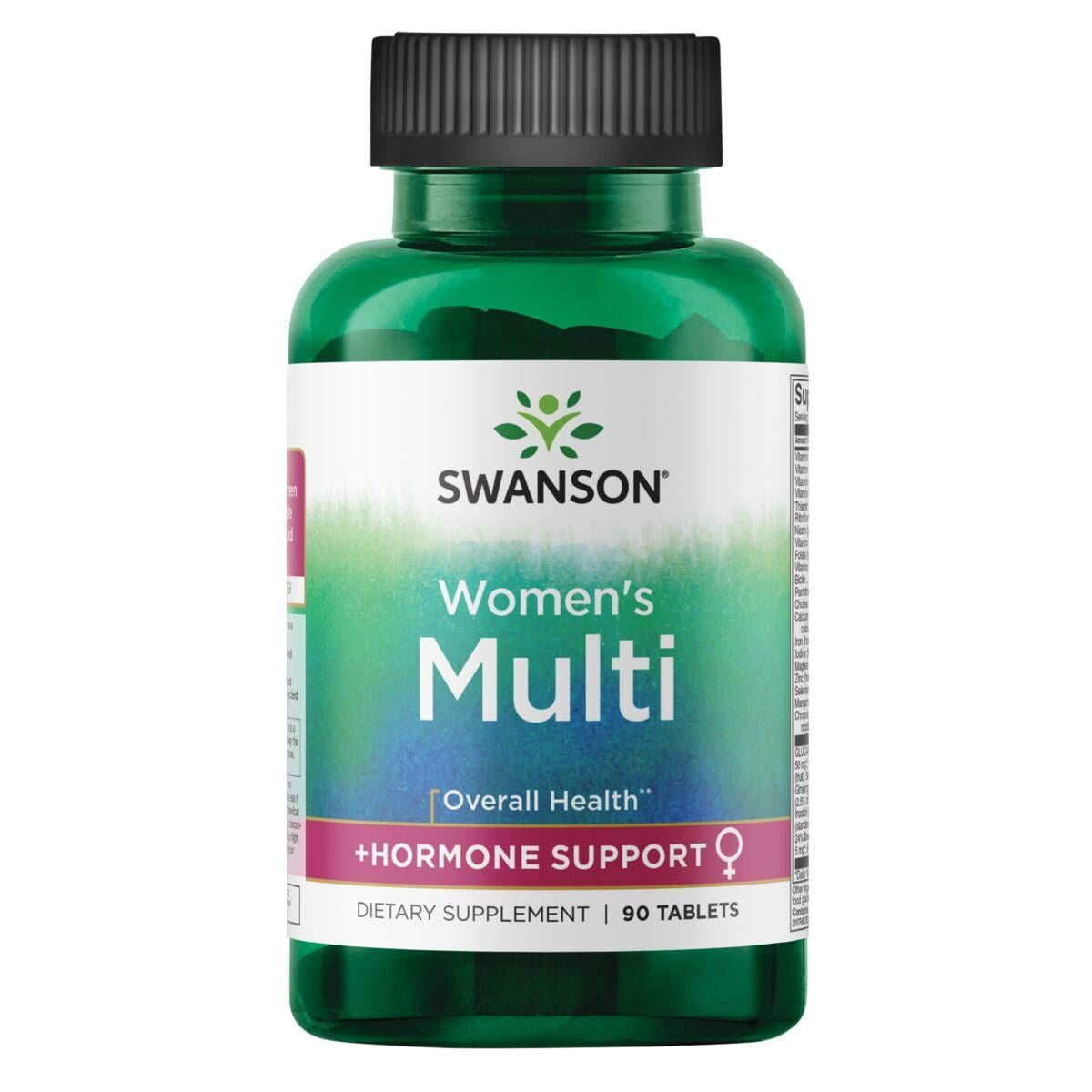 Swanson Premium Womens Multi +Hormone Support Vitamin | 90 Tabs | Womens Health
