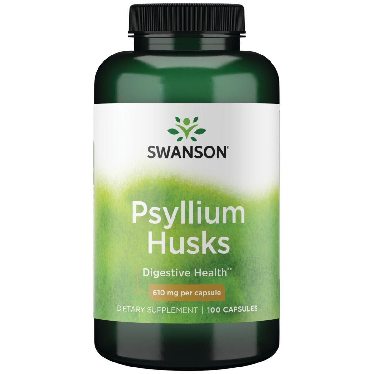 Swanson Premium Psyllium Husks Vitamin | 610 mg | 100 Caps