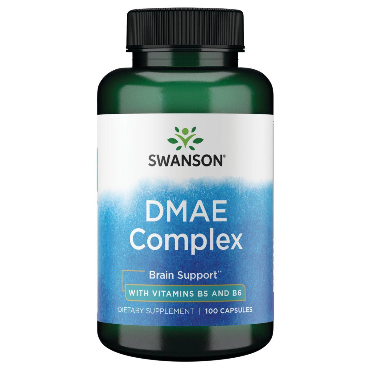 Swanson Premium Dmae Complex with Vitamins B5 and B6 130 mg 100 Caps