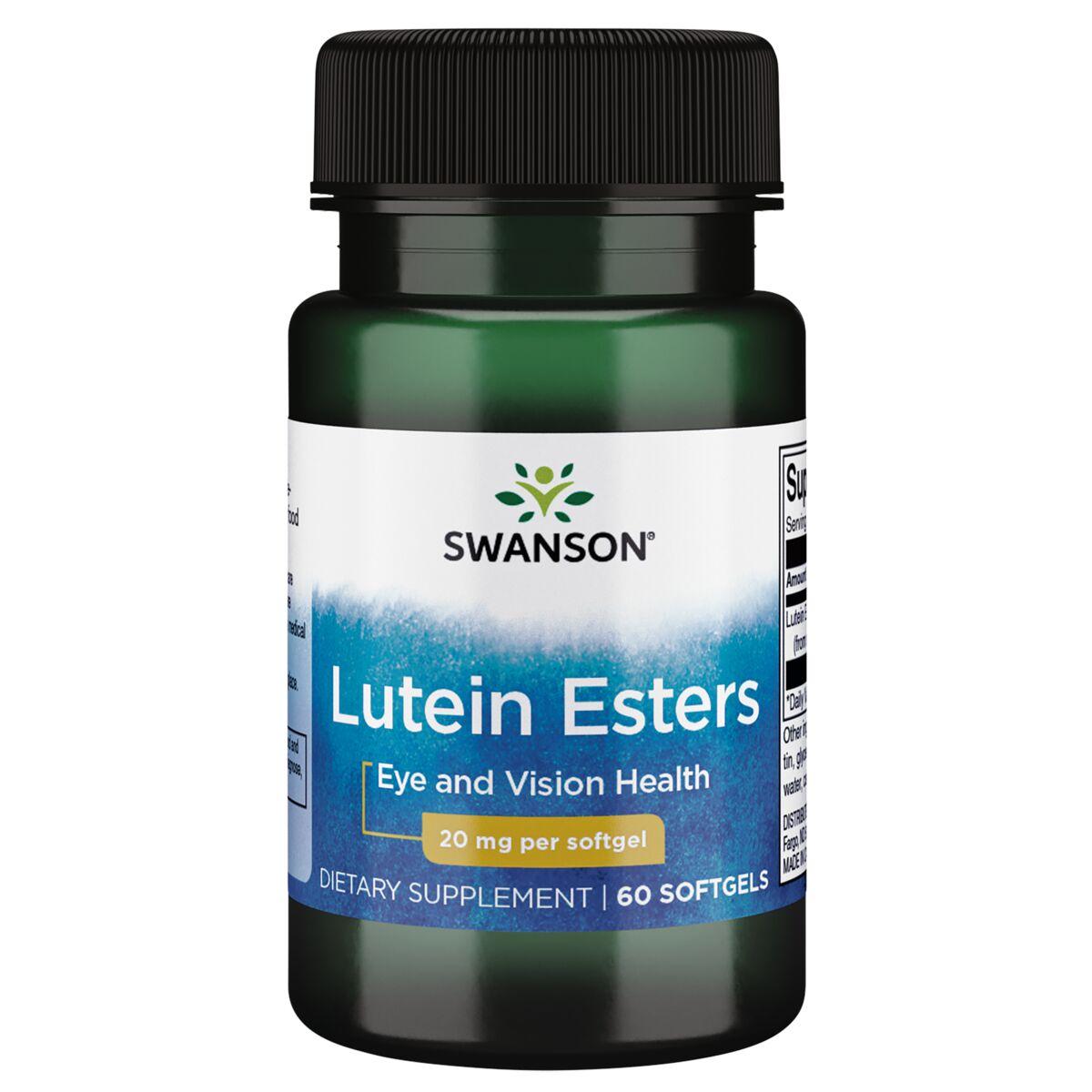 Swanson Premium Lutein Esters Vitamin | 20 mg | 60 Soft Gels