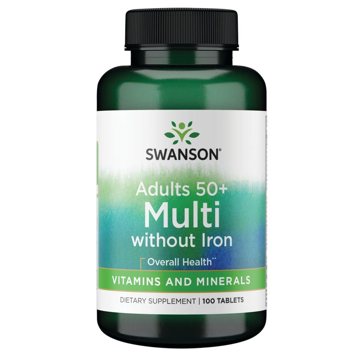 Swanson Premium Adults 50+ Multi - Without Iron Vitamin 100 Tabs