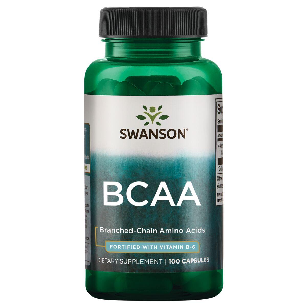 Swanson Premium Bcaa Branched-Chain Amino Acids - Fortified with Vitamin B6 100 Caps