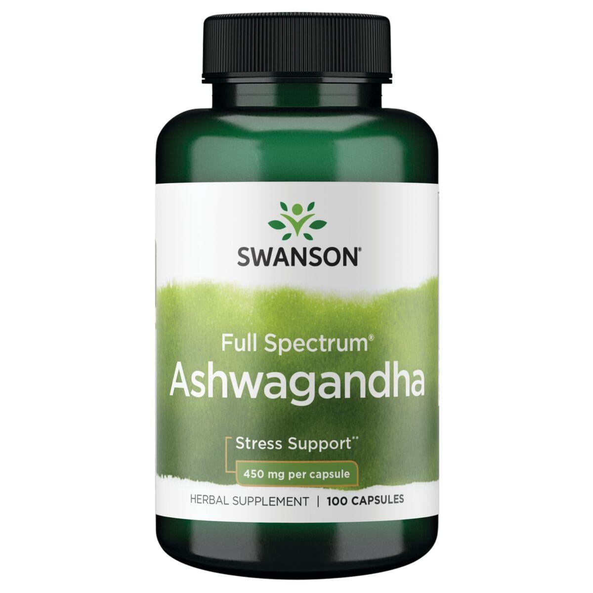 Swanson Premium Full Spectrum Ashwagandha Vitamin | 450 mg | 100 Caps