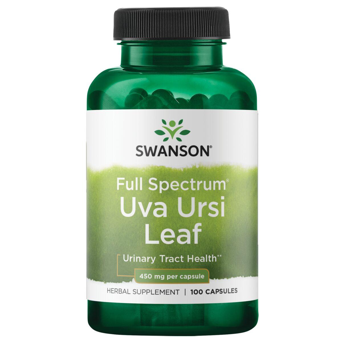 Swanson Premium Full Spectrum Uva Ursi Leaf Vitamin | 450 mg | 100 Caps