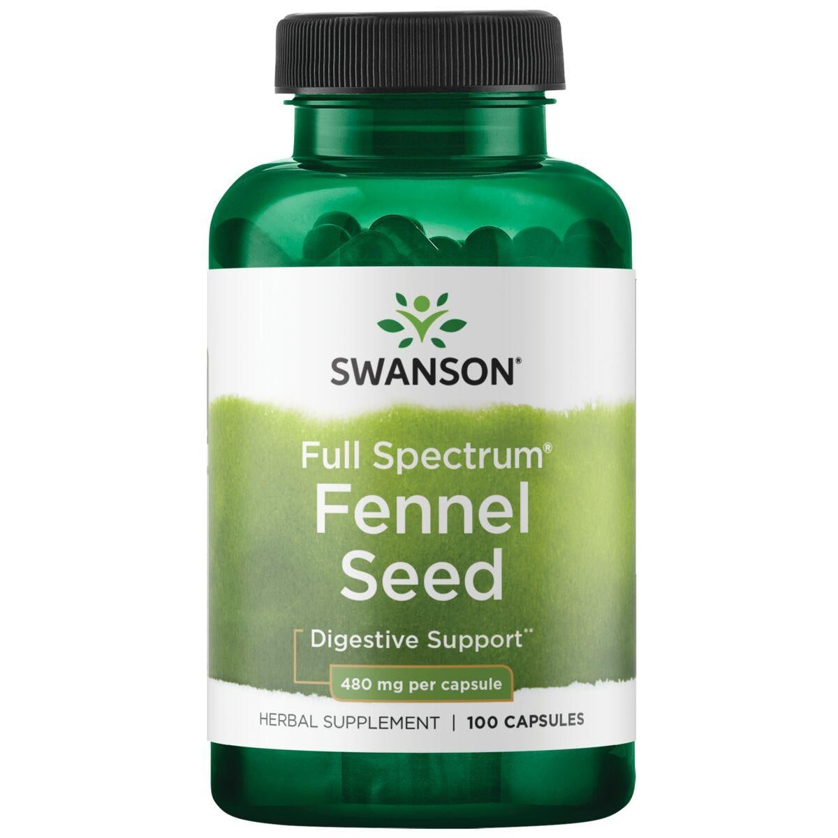 Swanson Premium Full Spectrum Fennel Seed Vitamin | 480 mg | 100 Caps