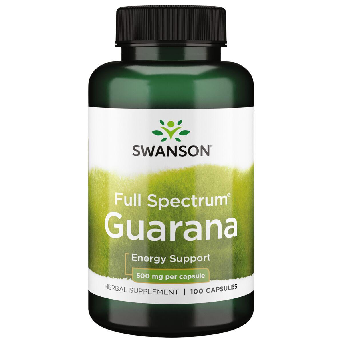 Swanson Premium Full Spectrum Guarana Vitamin | 500 mg | 100 Caps
