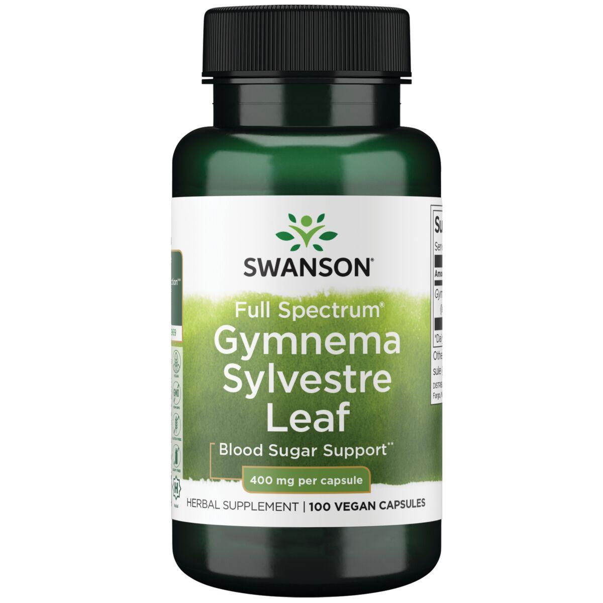 Swanson Vitamins Full Spectrum Gymnema Sylvestre Leaf Vitamin | 400 mg | 100 Vegan Caps