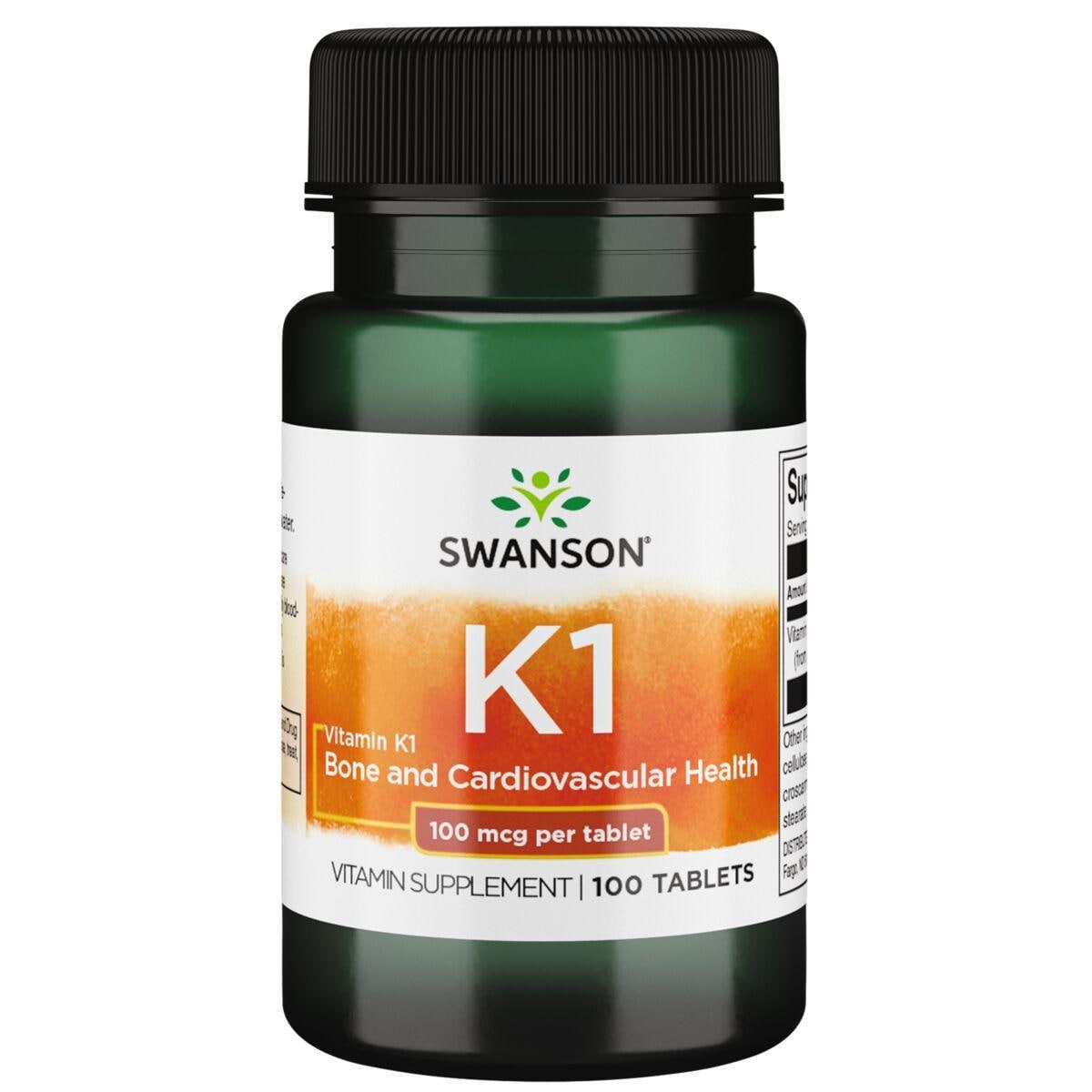 Swanson Premium Vitamin K1 | 100 mcg | 100 Tabs