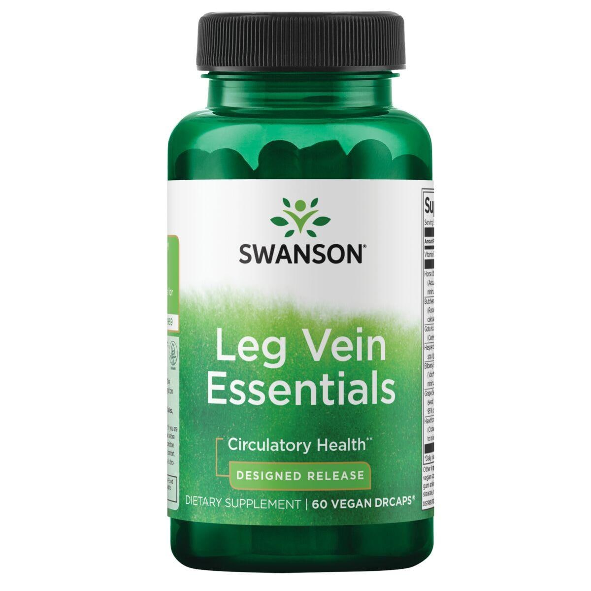 Swanson Condition Specific Formulas Leg Vein Essentials - Designed Release Vitamin | 60 Veg DRcaps(TM)