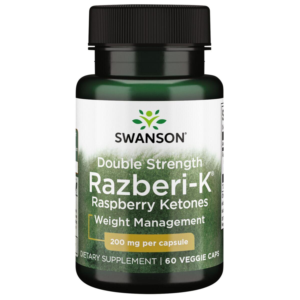 Swanson Best Weight-Control Formulas Double Strength Razberi-K Raspberry Ketones Vitamin | 200 mg | 60 Veg Caps | Weight Control | Weight Management