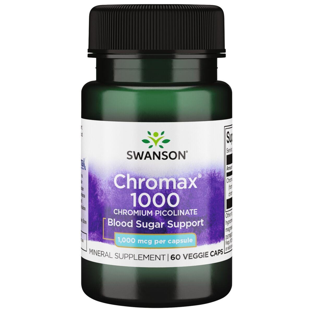 Swanson Best Weight-Control Formulas Chromax 1000 Chromium Picolinate Vitamin | 1000 mcg | 60 Veg Caps