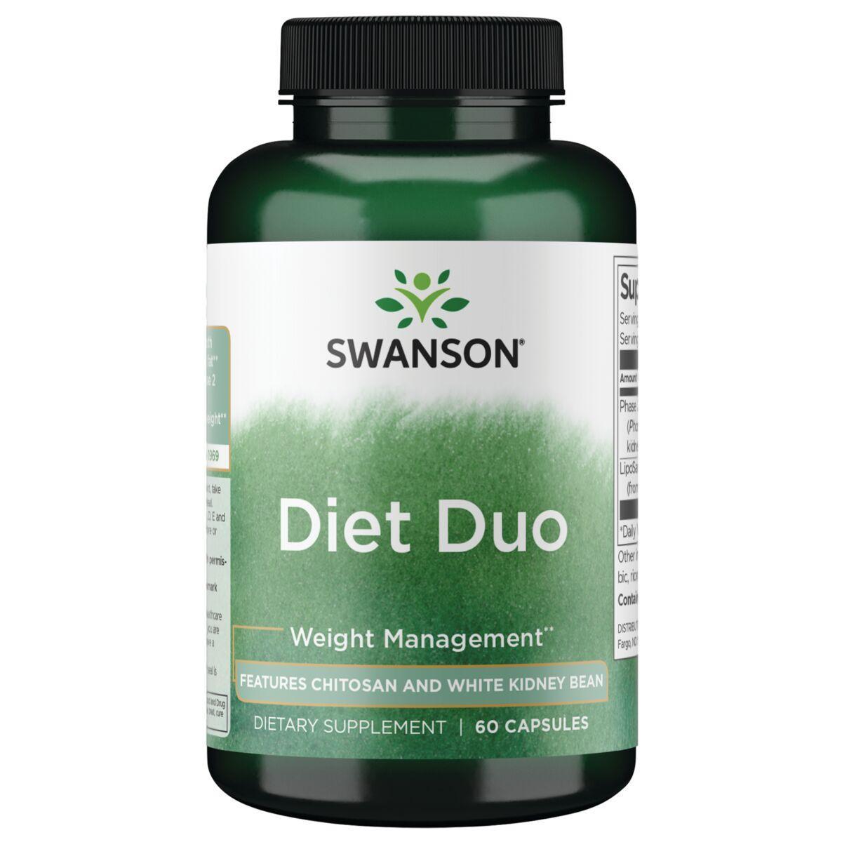 Swanson Best Weight-Control Formulas Diet Duo - Features Chitosan and White Kidney Bean Supplement Vitamin | 60 Caps