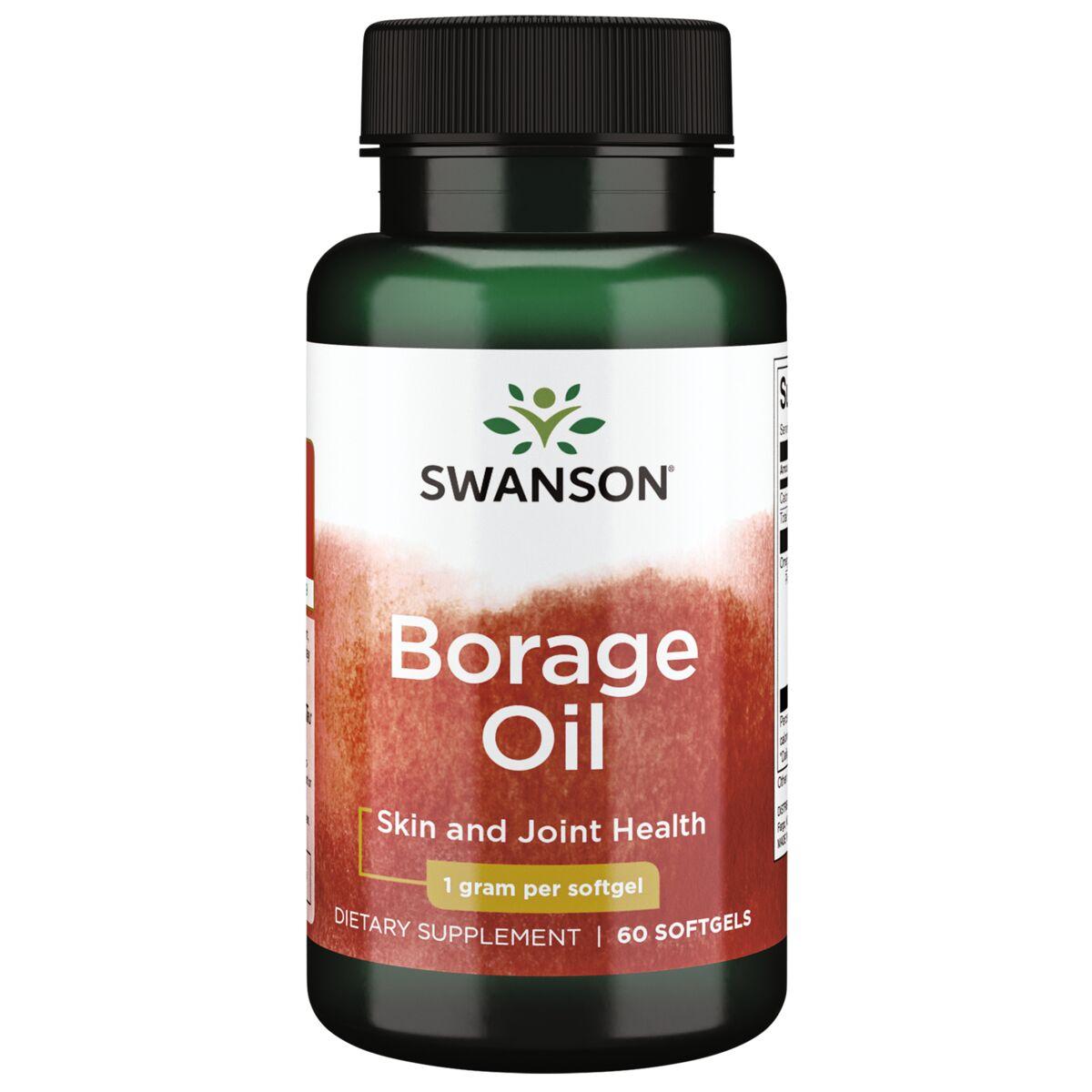 Swanson EFAs Borage Oil Supplement Vitamin | 1 G | 60 Soft Gels