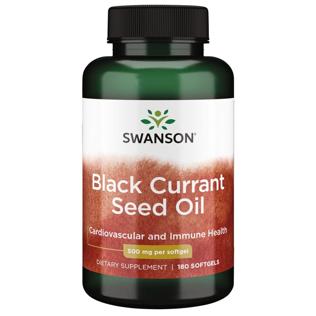 Swanson EFAs Black Currant Seed Oil Vitamin | 500 mg | 180 Soft Gels