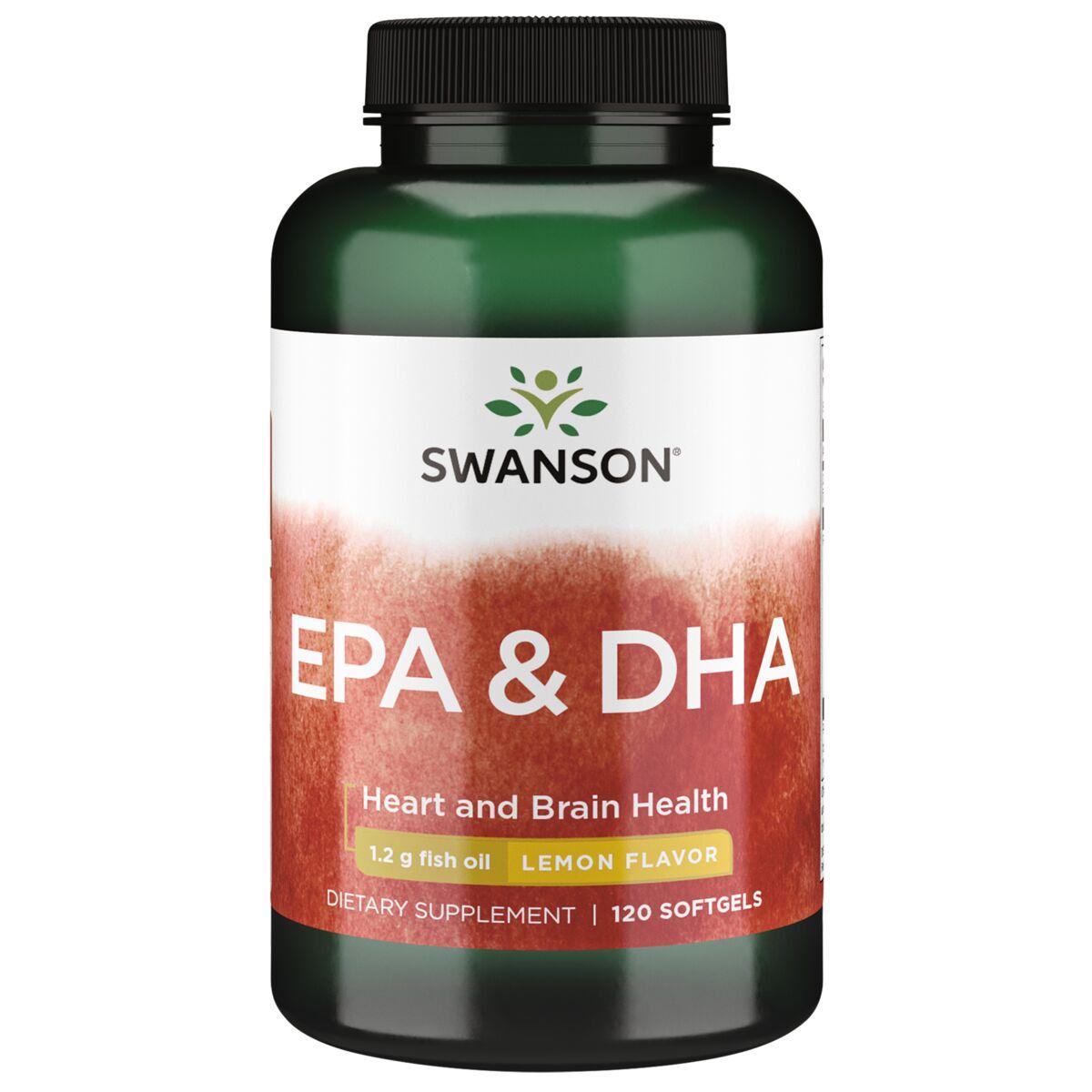 Swanson EFAs Epa & Dha - Lemon Flavor Supplement Vitamin | 120 Soft Gels