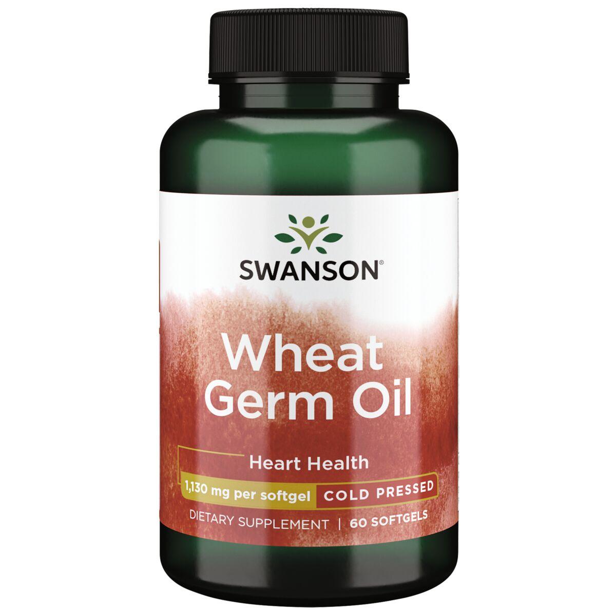 Swanson EFAs Wheat Germ Oil - Cold Pressed Supplement Vitamin 1130 mg 60 Soft Gels