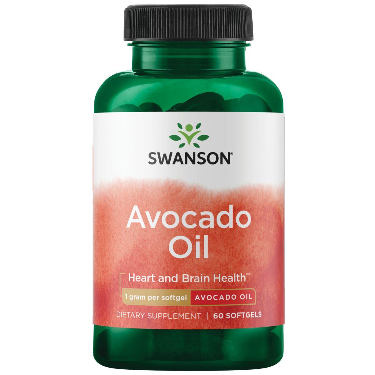 Swanson EFAs Avocado Oil made with Organic Supplement Vitamin | 1 G | 60 Soft Gels
