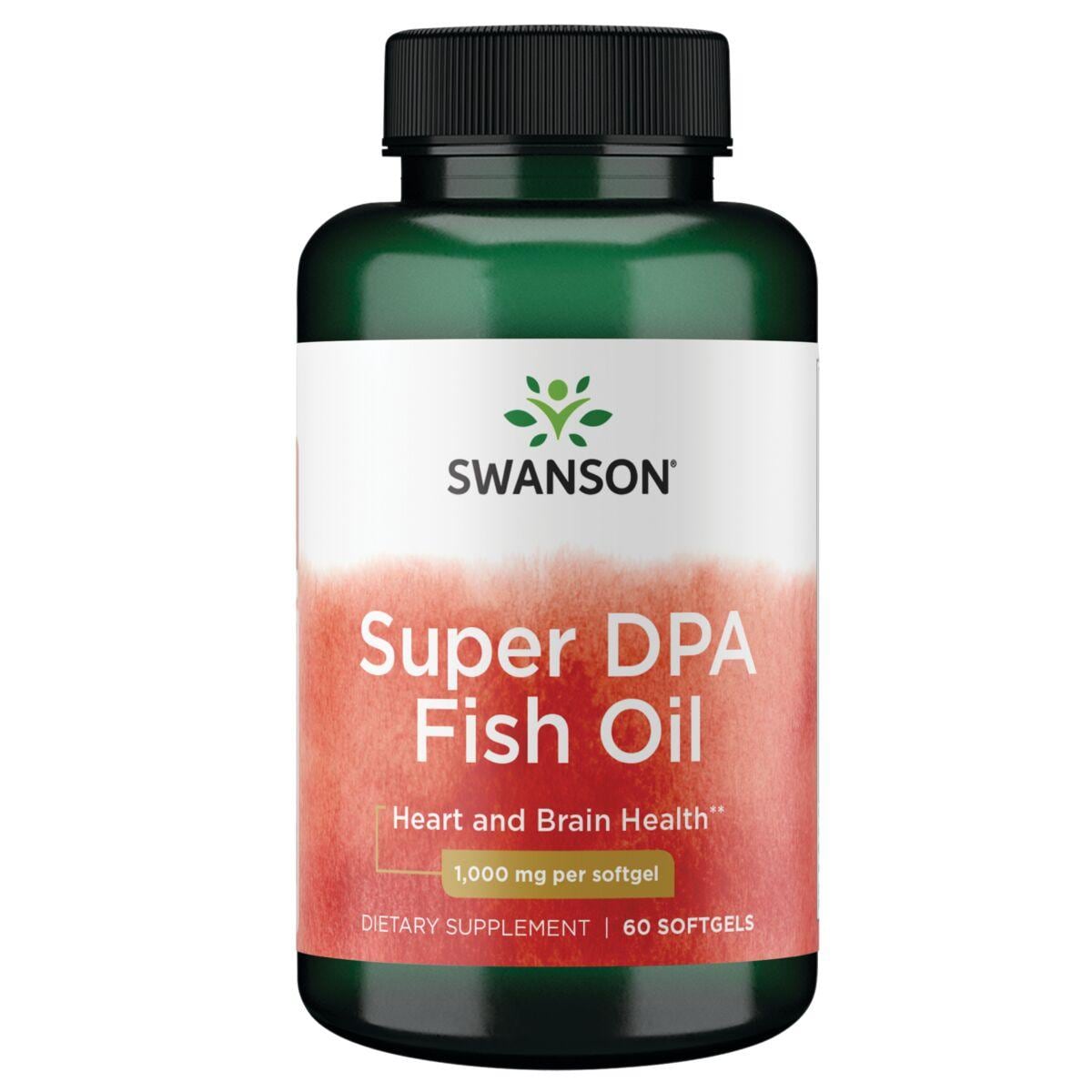 Swanson EFAs Super Dpa Fish Oil Supplement Vitamin | 1000 mg | 60 Soft Gels