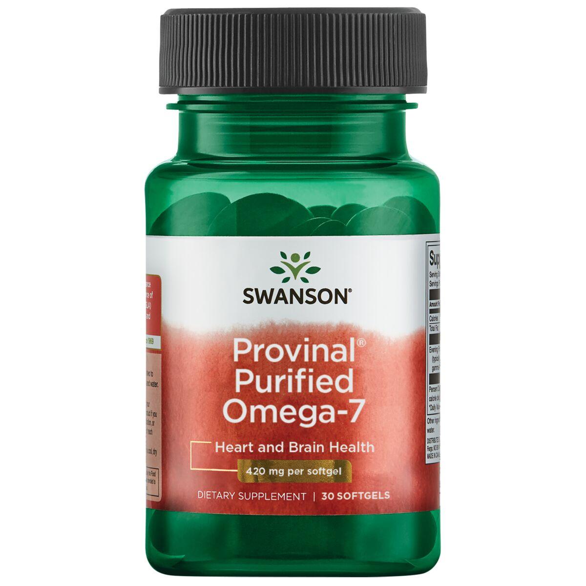 Swanson EFAs Provinal Purified Omega-7 Supplement Vitamin | 420 mg | 30 Soft Gels