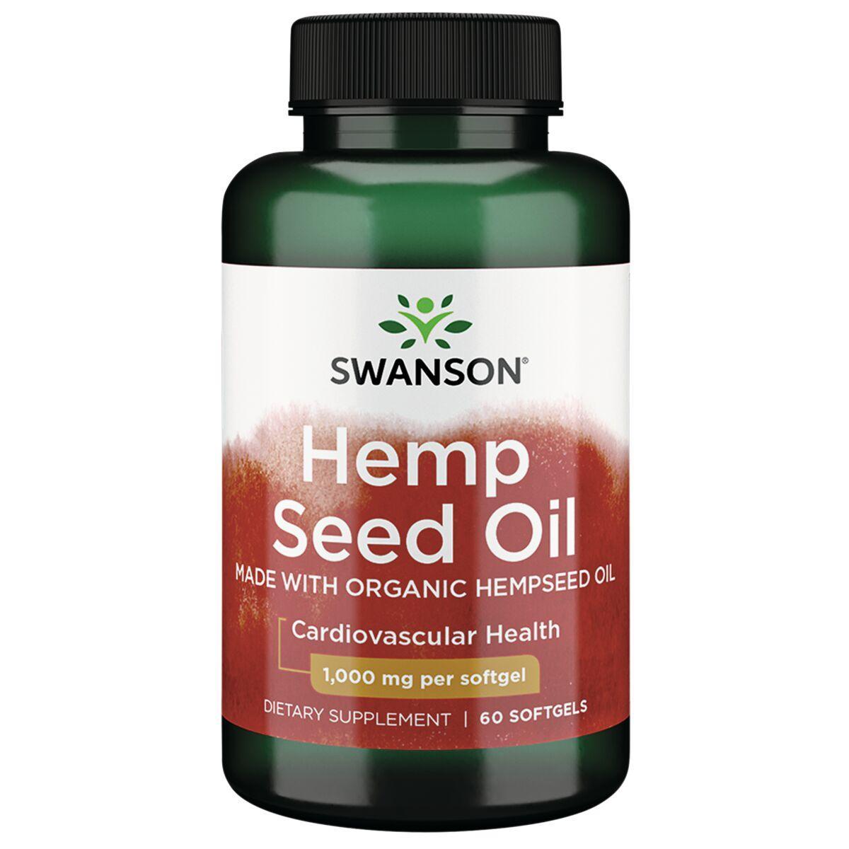 Swanson EFAs Hemp Seed Oil Made with Organic Hempseed | 1000 mg | 60 Soft Gels