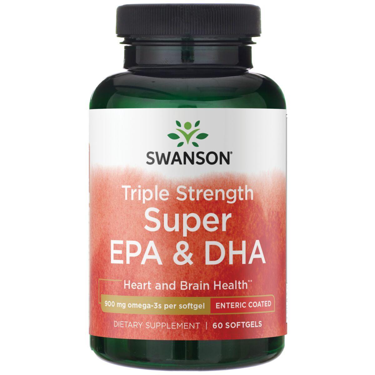 Swanson triple strength enteric coated super epa and dha 60 Softgels - Picture 1 of 6