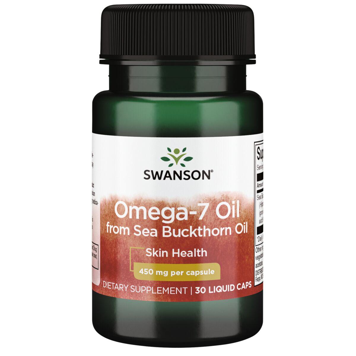 Swanson EFAs Omega-7 Oil From Sea Buckthorn Supplement Vitamin | 450 mg | 30 Liquid Caps