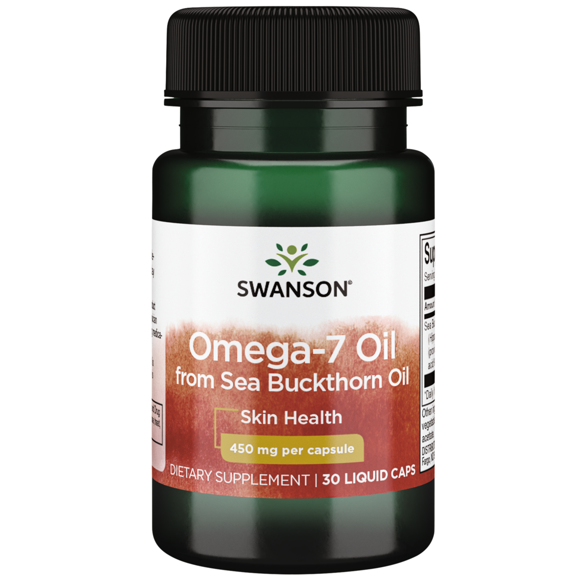 Swanson Масло Омега-7 из облепихового масла, 450 мг, 30 жидких капсул