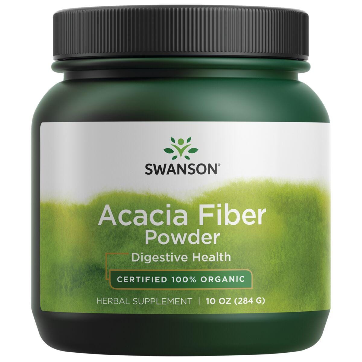 Swanson Organic Acacia Fiber Powder - Certified 100% | 10 oz Powder