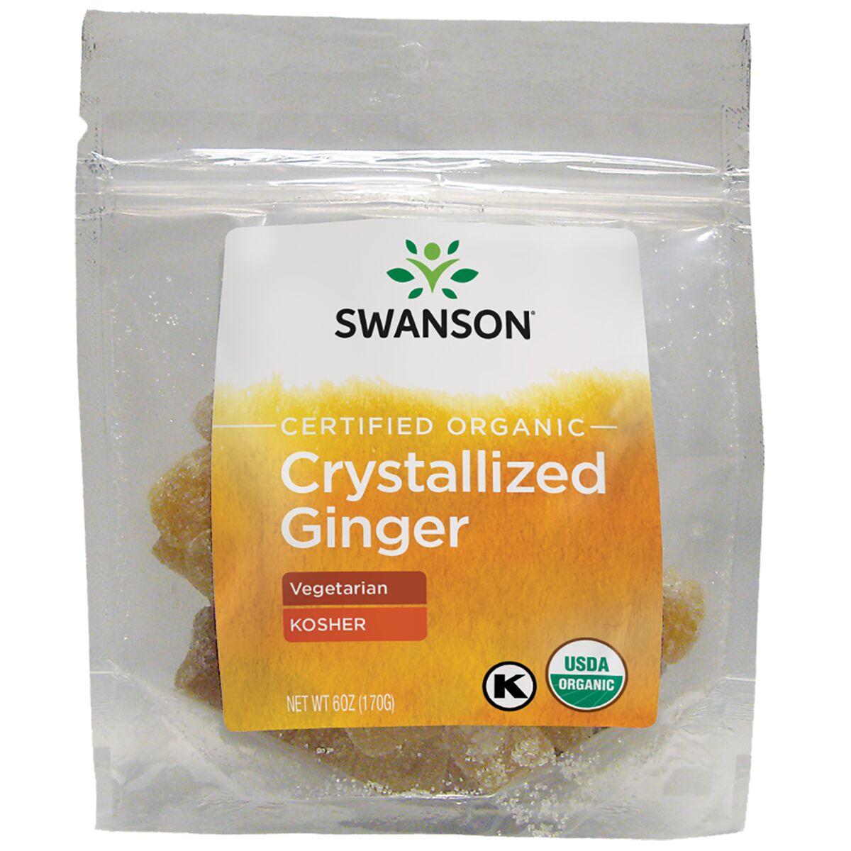 Swanson Organic Certified Crystallized Ginger | 6 oz Package