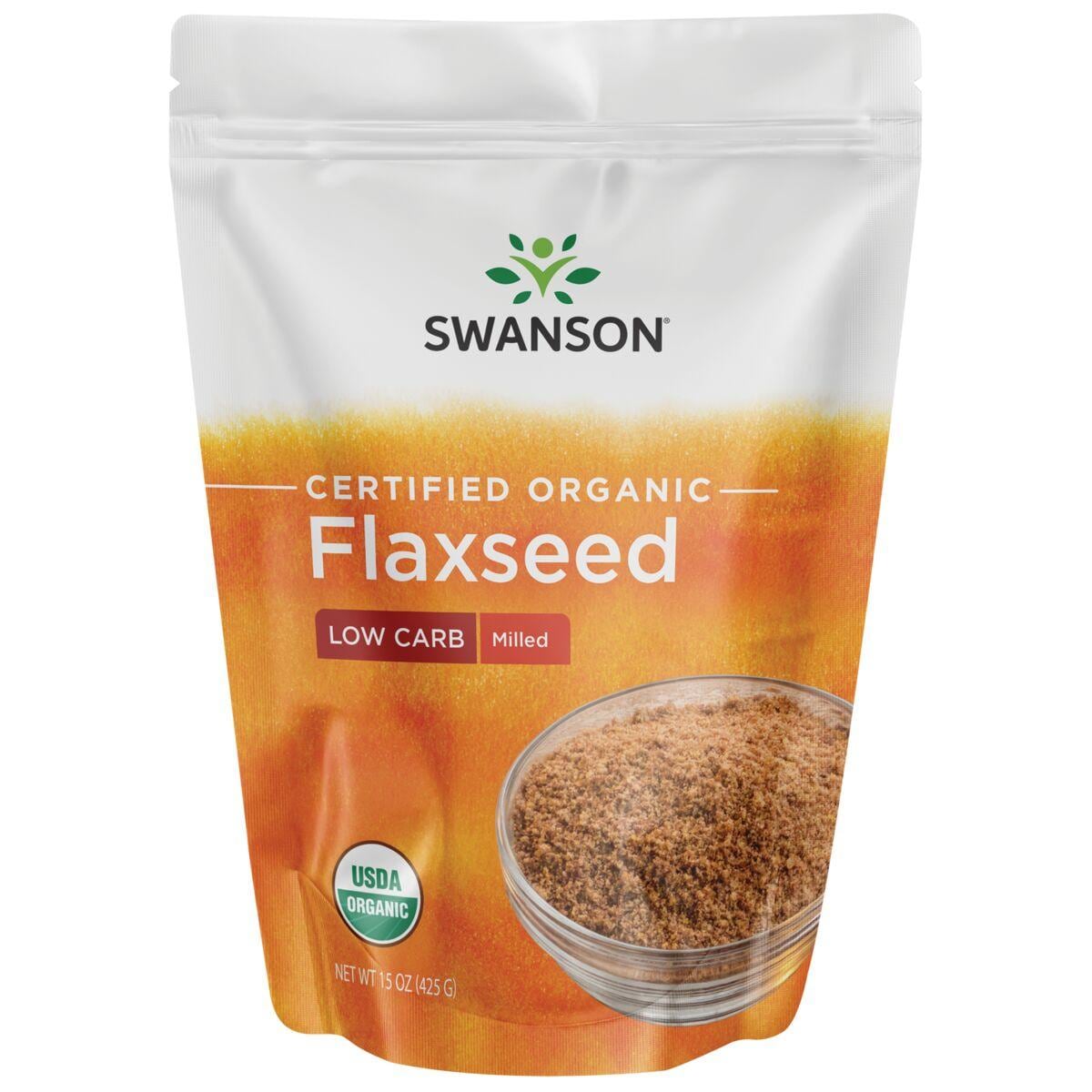 Swanson Organic Certified Flaxseed - Milled | 15 oz Powder