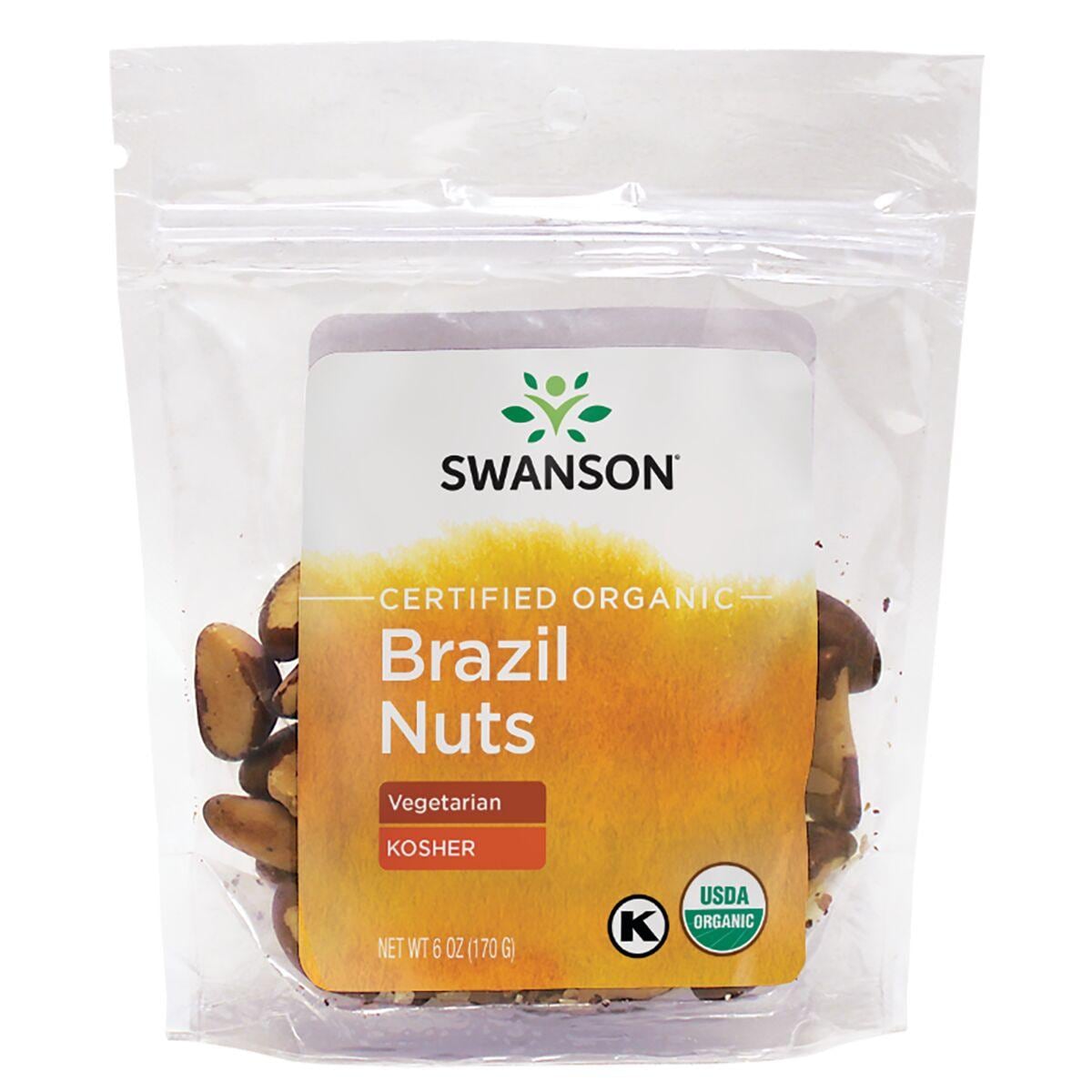 Swanson Organic Certified Brazil Nuts | 6 oz Package