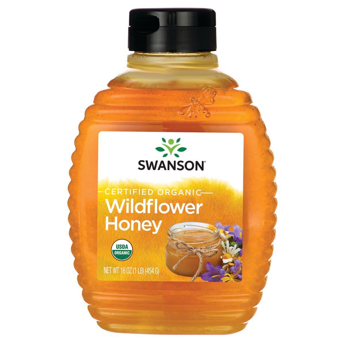 Swanson Organic Certified Wildflower Honey - 100% Pure, Raw | 16 oz Liquid