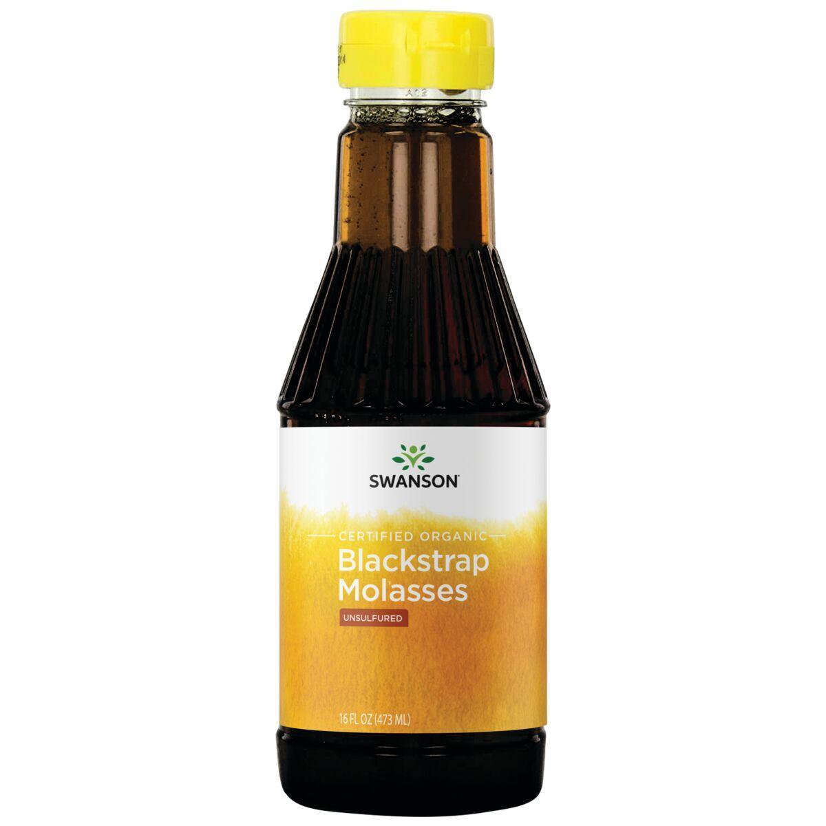 Swanson Organic Certified Blackstrap Molasses - Unsulfured | 16 fl oz Liquid