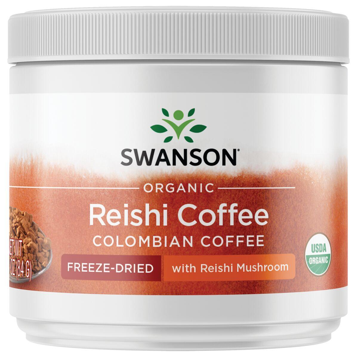 Swanson Organic Reishi Coffee Colombian - Freeze-Dried w/Reishi Mushroom | 3 oz Jar