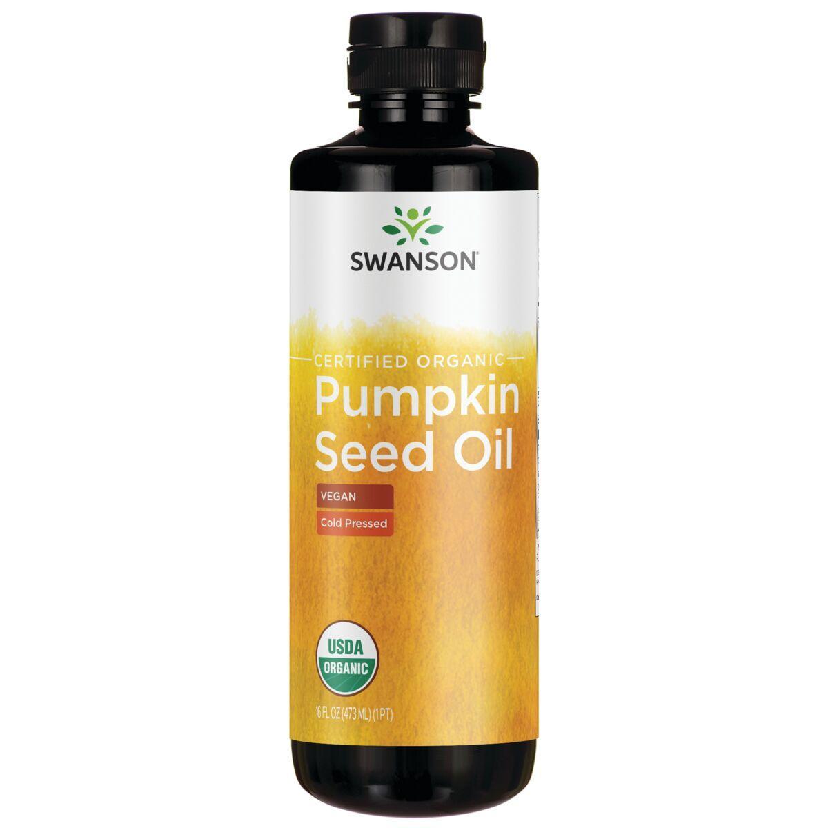 Swanson Organic Certified Pumpkin Seed Oil - Cold Pressed | 16 fl oz Liquid