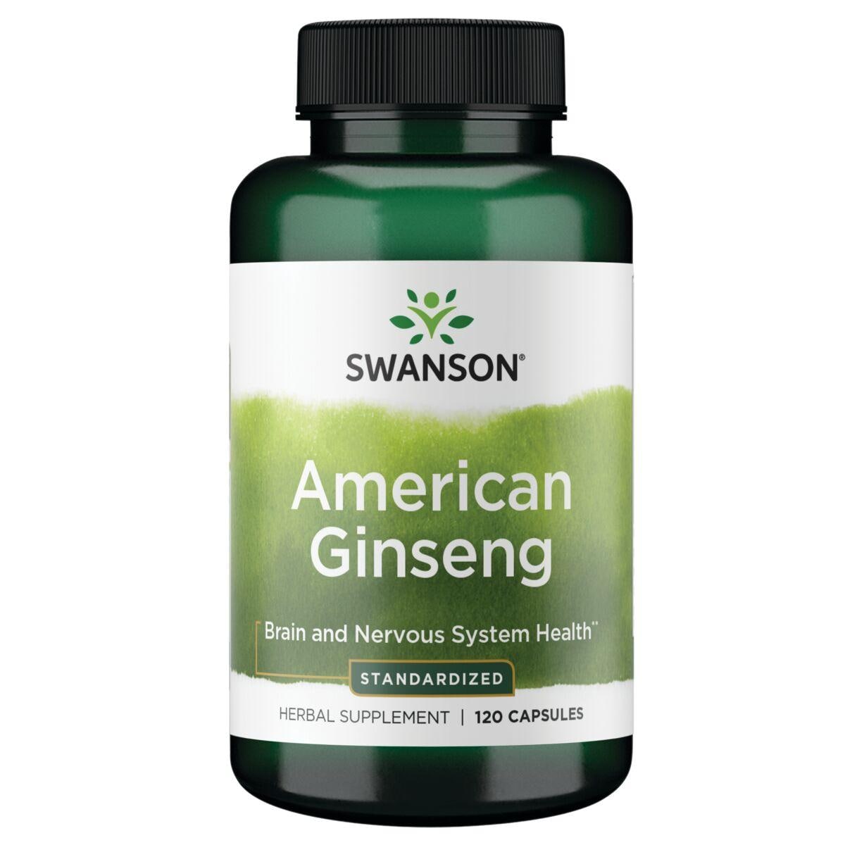 Swanson Superior Herbs American Ginseng - Standardized Vitamin | 120 Caps
