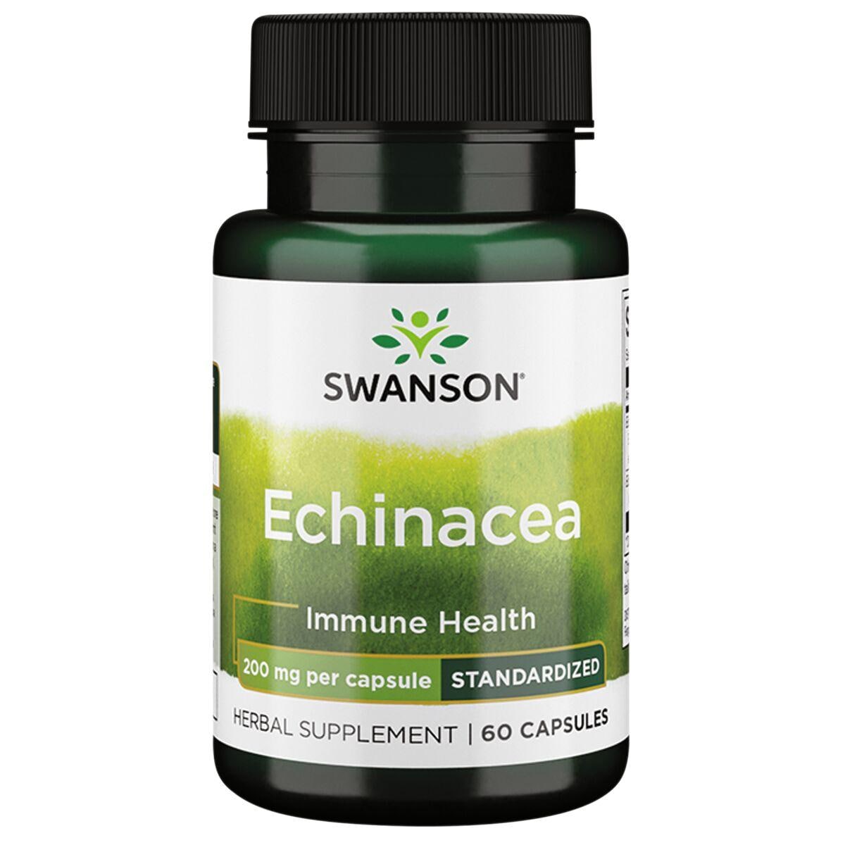 Swanson Superior Herbs Echinacea - Standardized Vitamin 200 mg 60 Caps Herbs and Supplements
