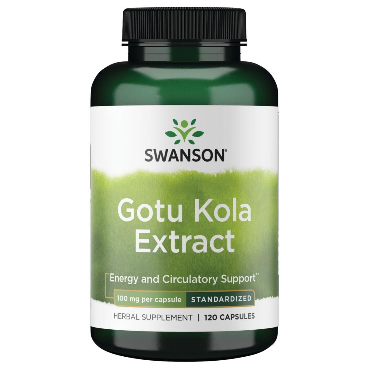 Swanson Superior Herbs Gotu Kola Extract - Standardized Vitamin | 100 mg | 120 Caps