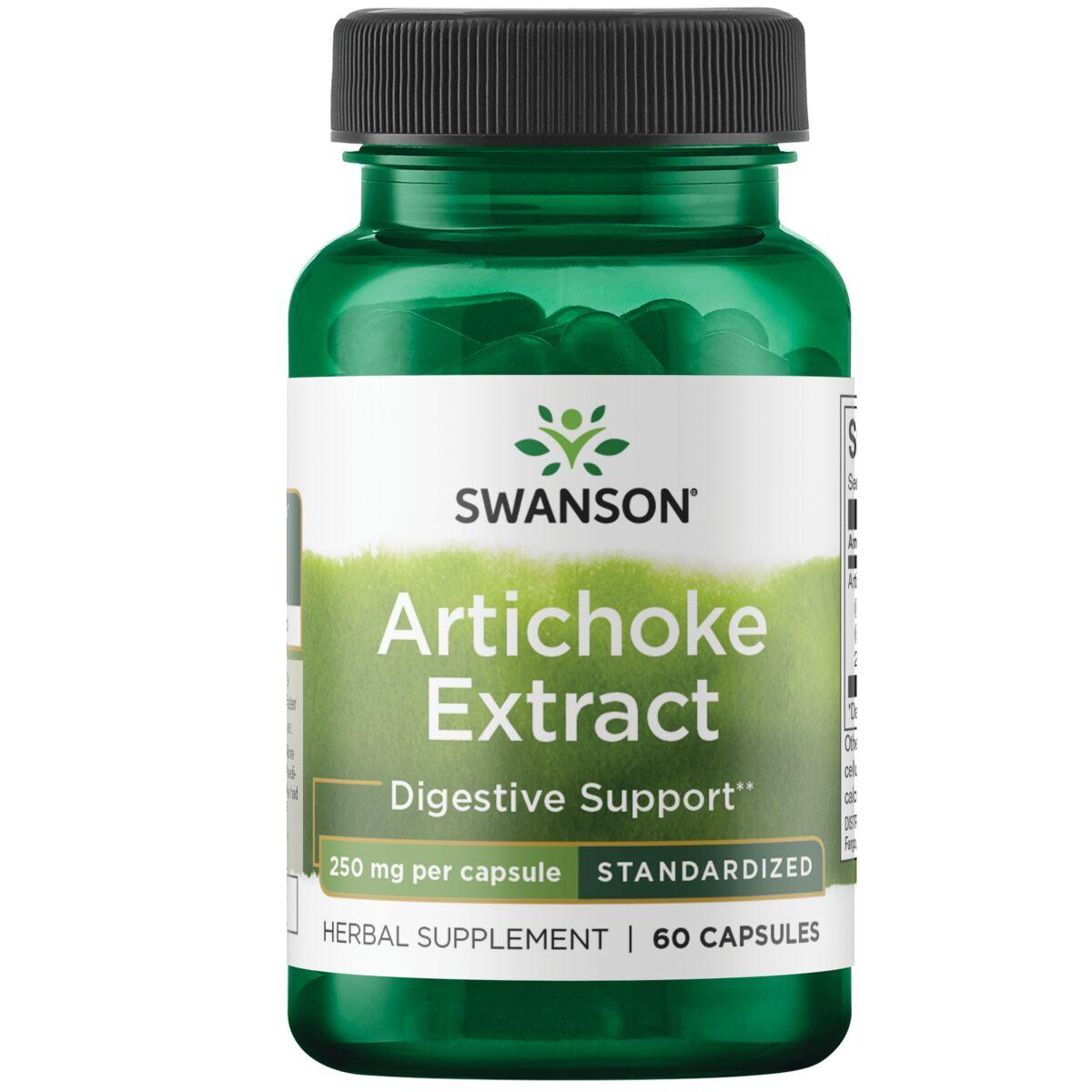 Swanson Superior Herbs Artichoke Extract - Standardized Vitamin 250 mg 60 Caps