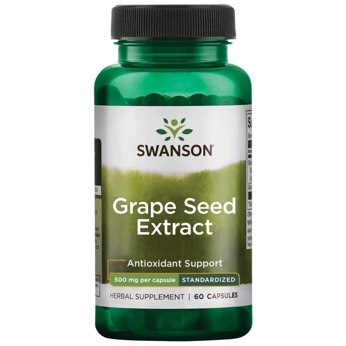 Экстракт виноградных косточек Swanson (стандартизированный) 500 мг 60 капсул Swanson Superior Herbs