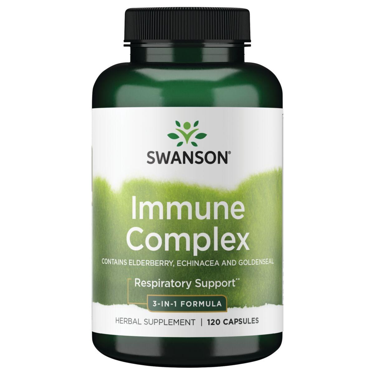 Swanson Superior Herbs Immune Complex - Contains Elderberry Echinacea and Goldenseal Vitamin | 120 Caps