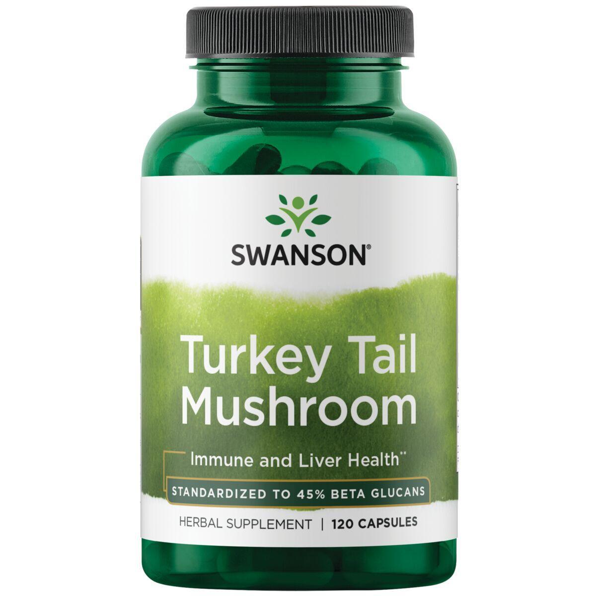 Swanson Vitamins Turkey Tail Mushroom Vitamin | 500 mg | 120 Caps | Herbs and Supplements